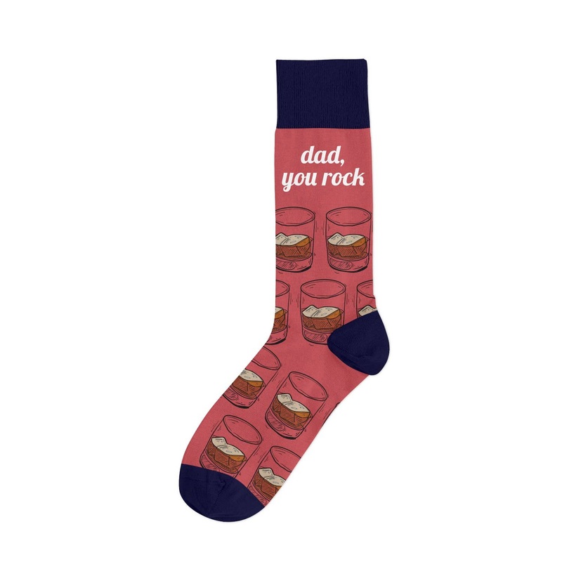 Dad You Rock Bourbon Whiskey Socks