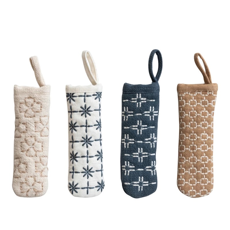 Embroidered Cotton Pot Handle Cover