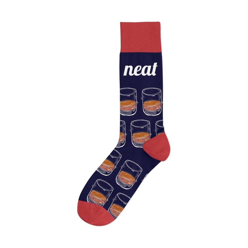 Neat Bourbon Whiskey Rocks Glass Socks