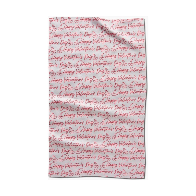 Saint Valentine Geometry Tea Towel