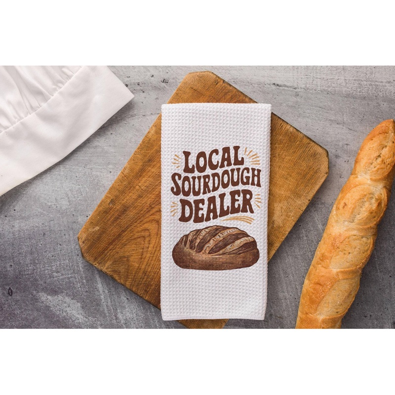 Sourdough Local Dealer Baker Dish Towel, Bread Baking Decor
