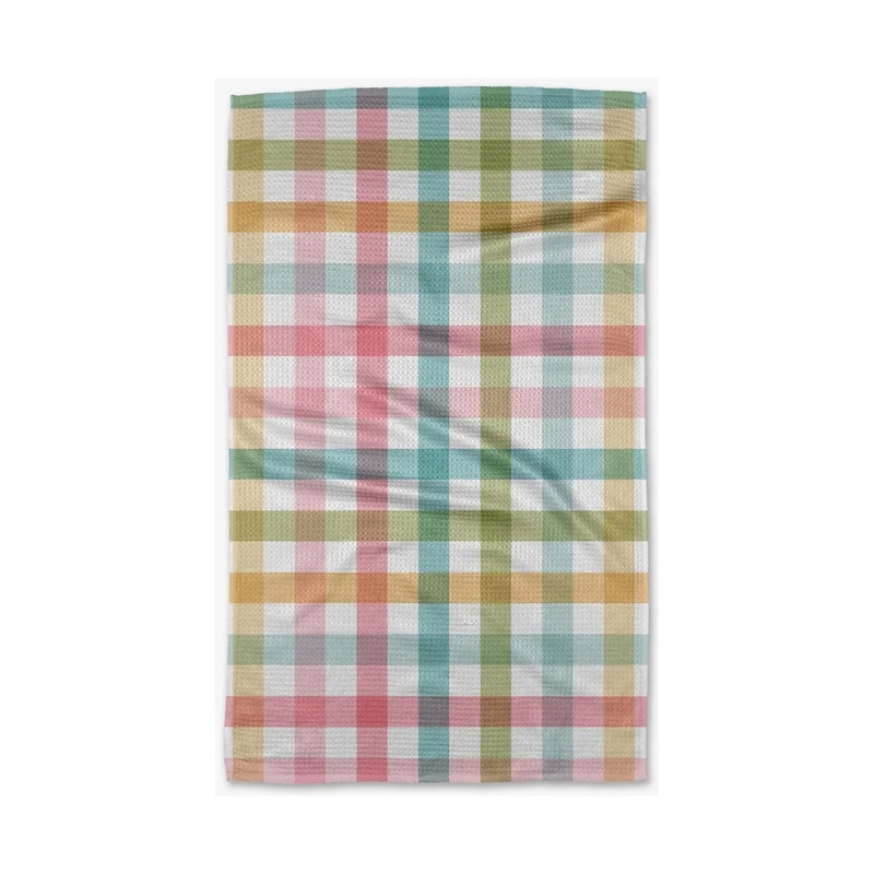 Easter Parade Plaid Geometry Tea Towel