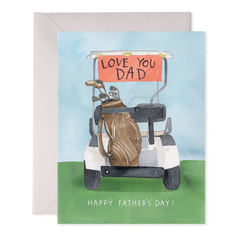 Golf Cart Dad Fathers Day Greeting Card