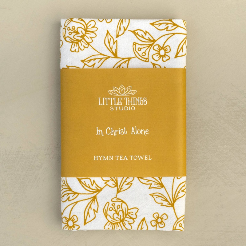 In Christ Alone Hymn Tea Towel  24"x20"