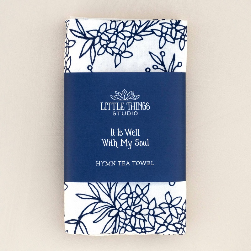 It Is Well With My Soul Hymn Tea Towel  24"x20"