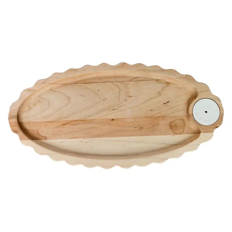 Nora Fleming Maple Scalloped Anniversary Tray