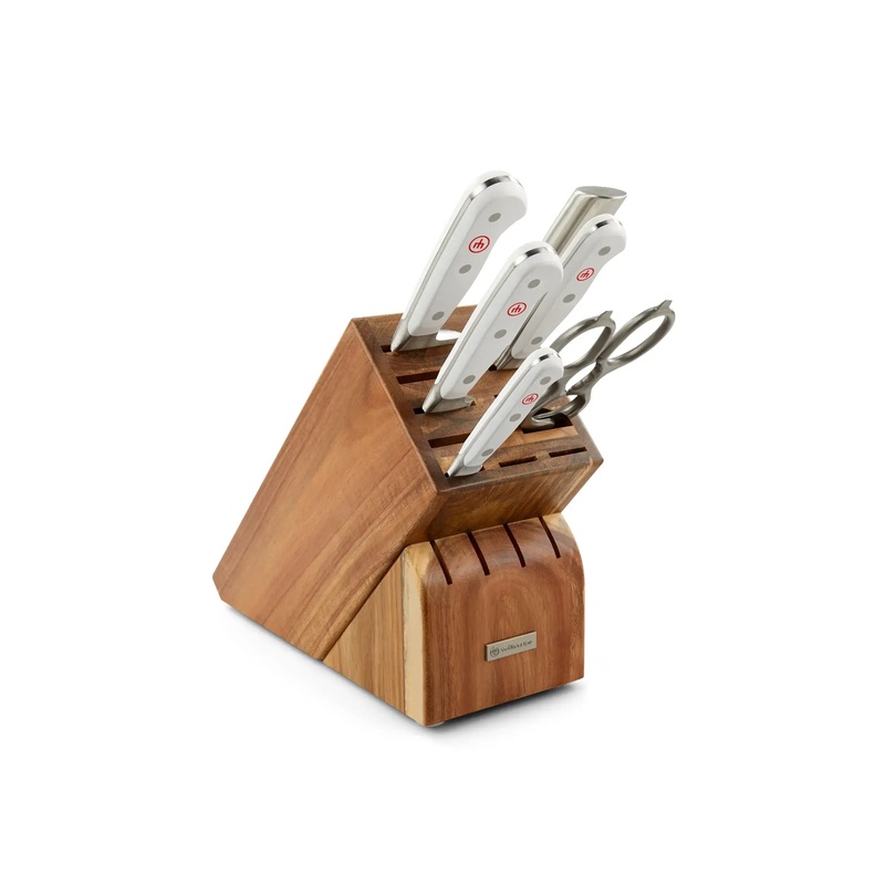 Wusthof Classic 7-Piece White Knife Block Set