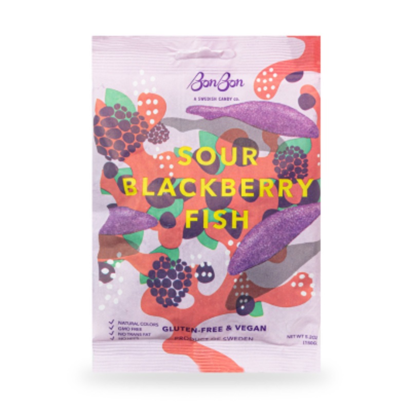 Sour Blackberry Fish - Swedish Candy 5.2oz (150g)