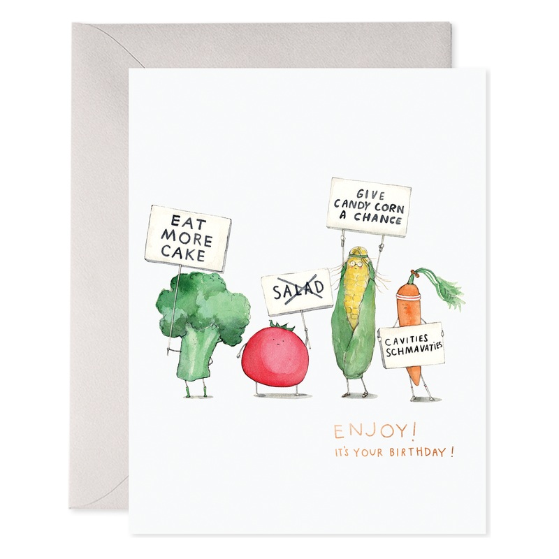 Veggie Strike | Vegetables Birthday Greeting Card