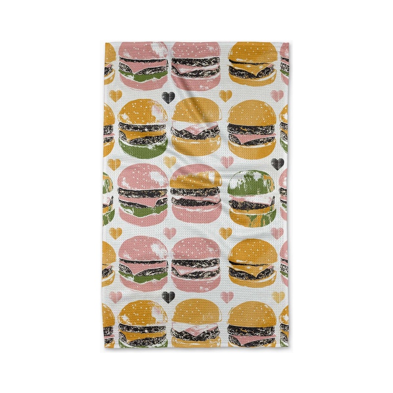 On The Grill Geometry Tea Towel