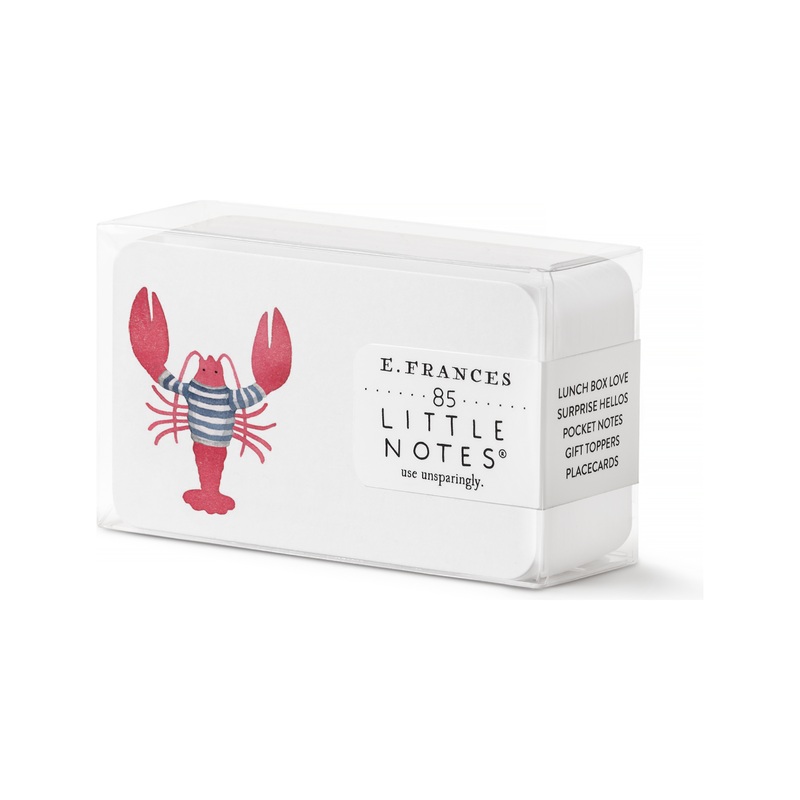 Lobster Little Notes  Boxed Set of 85 Mini Notecards