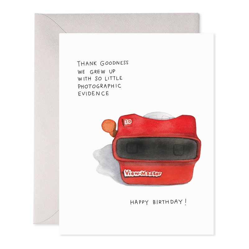 Viewfinder Birthday Card  Retro Nostalgia Greeting Card