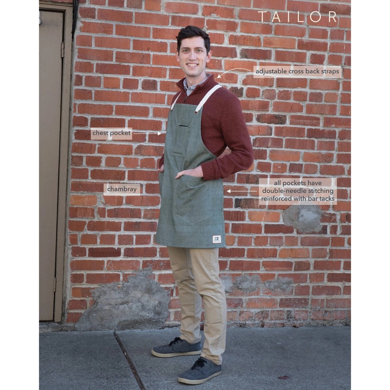 KAF Home Tailor Apron, Chambray - Oversized, and Multi-purpose