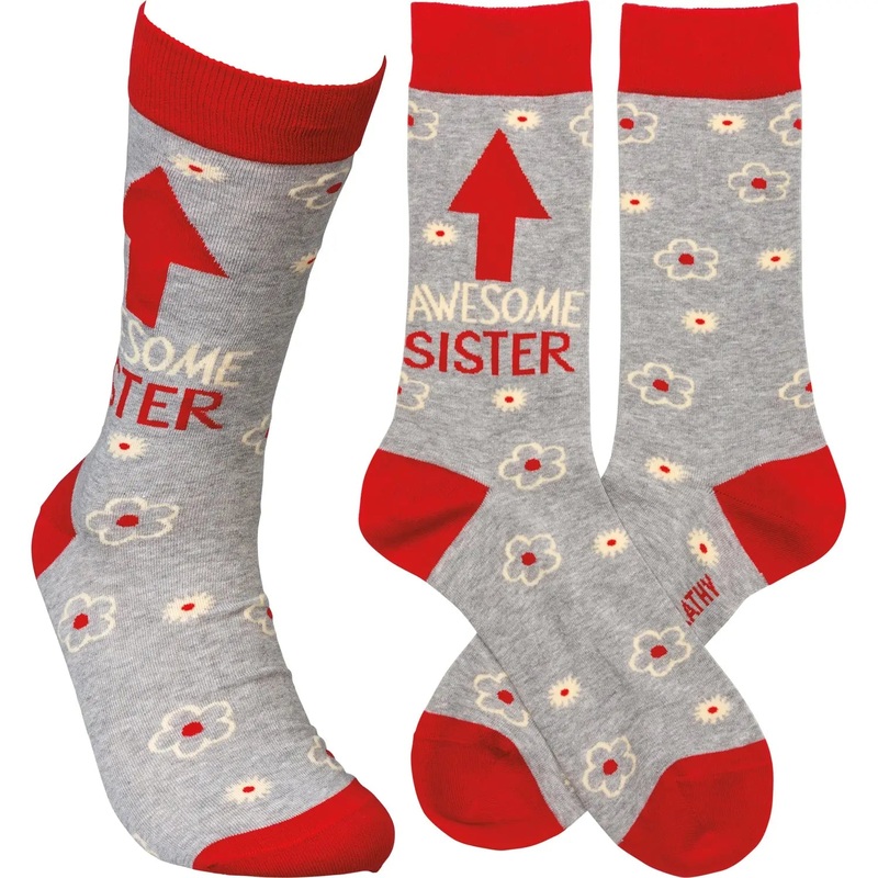 Primitives By Kathy - "Awesome Sister" Socks