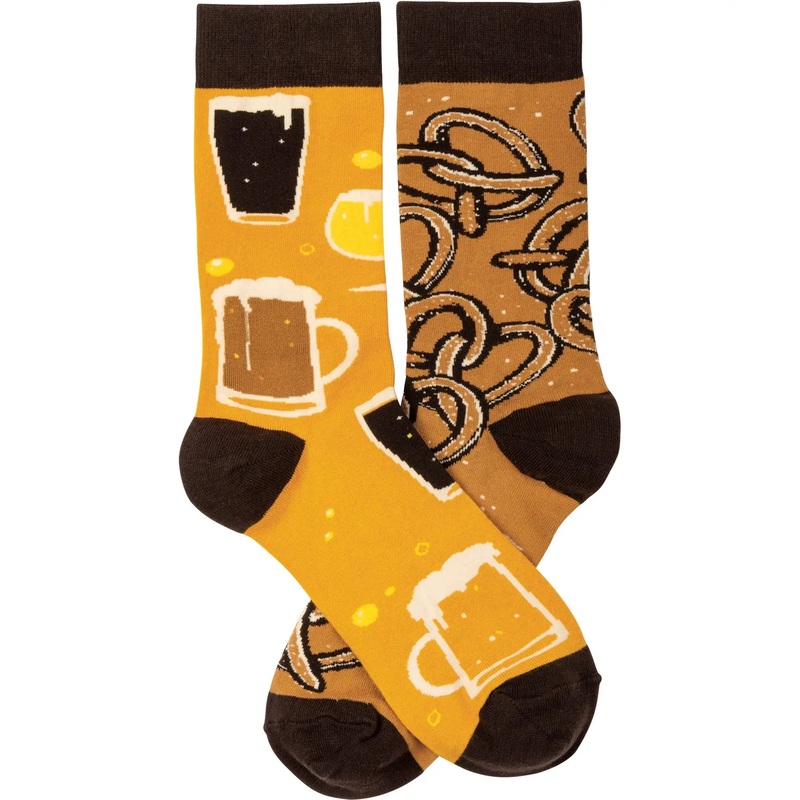 Primitives By Kathy - "Beer And Pretzels" Socks