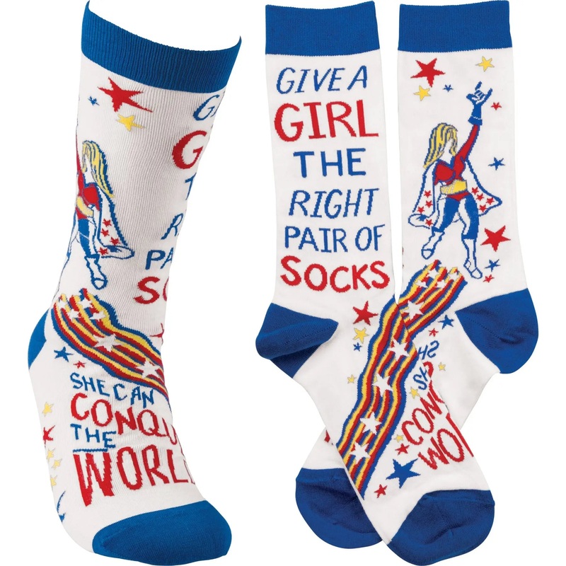 Primitives By Kathy - "Conquer The World" Socks