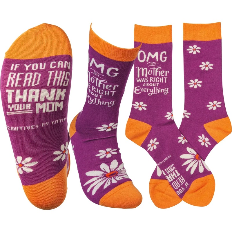 Primitives By Kathy - "OMG My Mother..." Socks