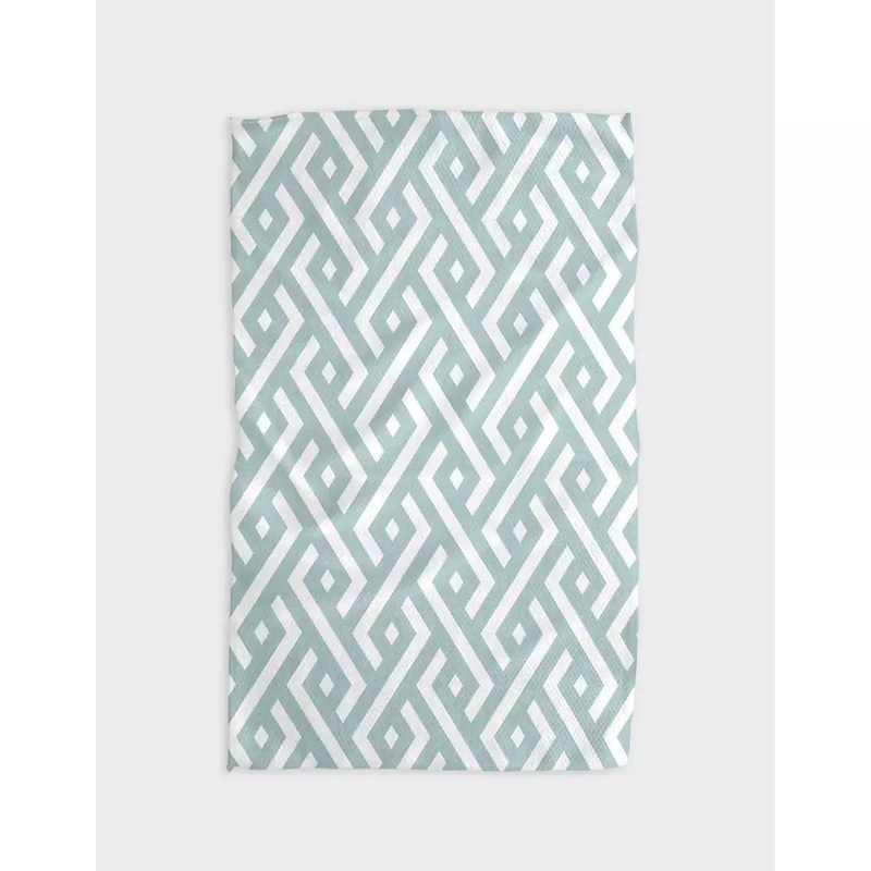 Water Ways Geometry Tea Towel