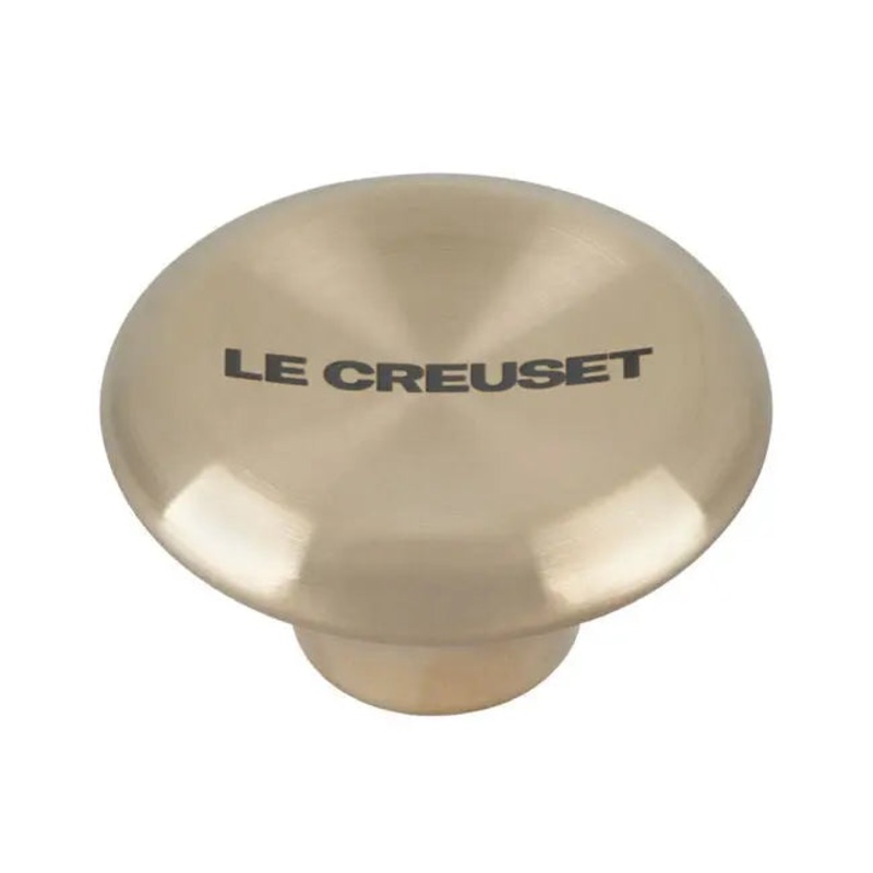 LE CREUSET  GOLD LARGE KNOB