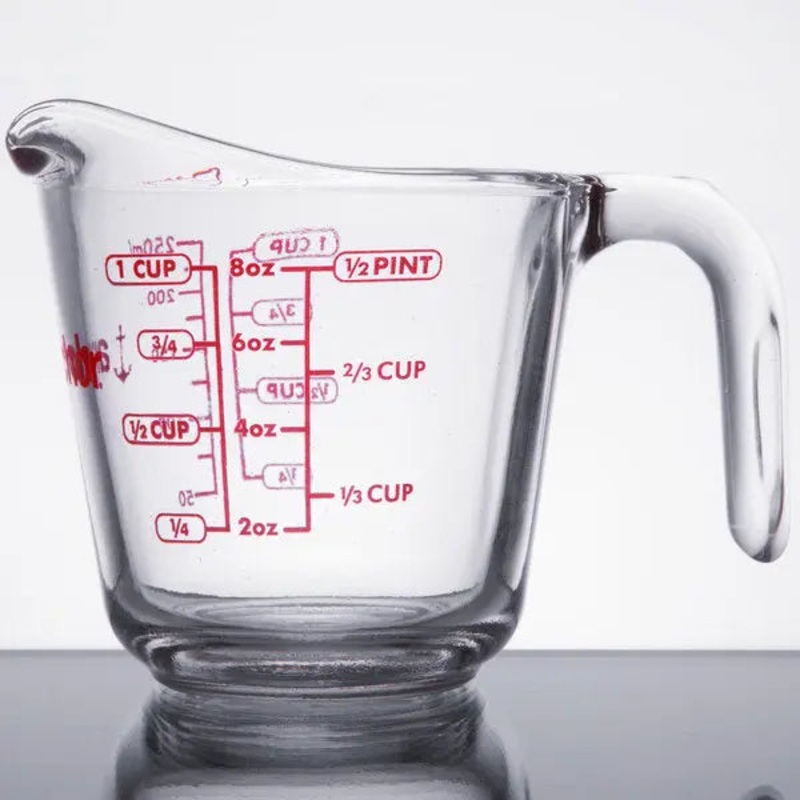 Anchor Hocking 8 oz. Clear Glass Measuring Cup