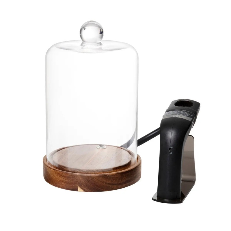 Individual Smoking Cloche with Handheld Smoker