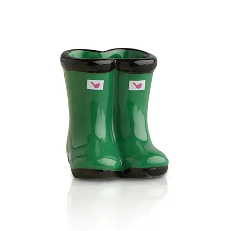Nora Fleming Mini Jumpin' Puddles - Green Galoshes DT