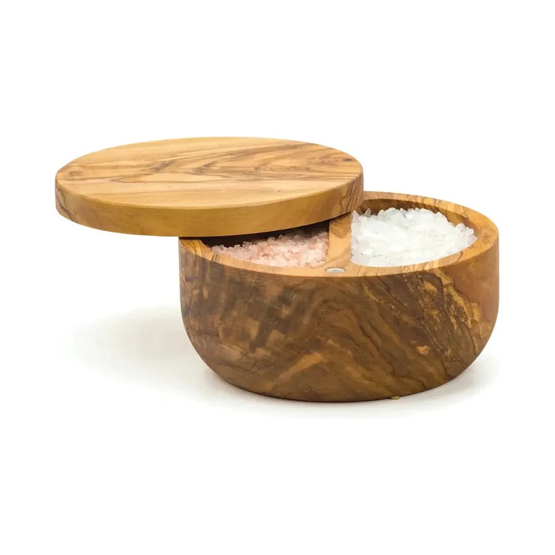 Olive Wood Salt Box