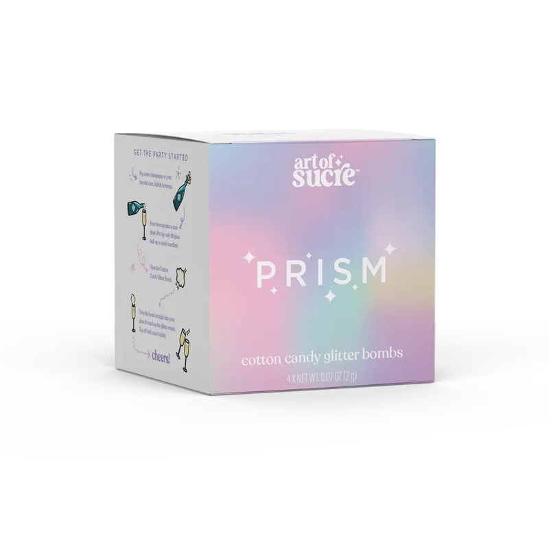 Prism Cotton Candy Glitter Bombs for Drinks