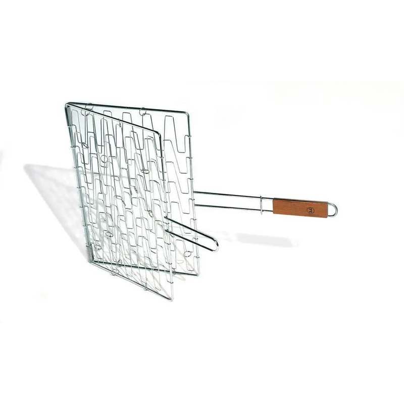 Outset Flex Grill Basket, Rosewood Handle 25"