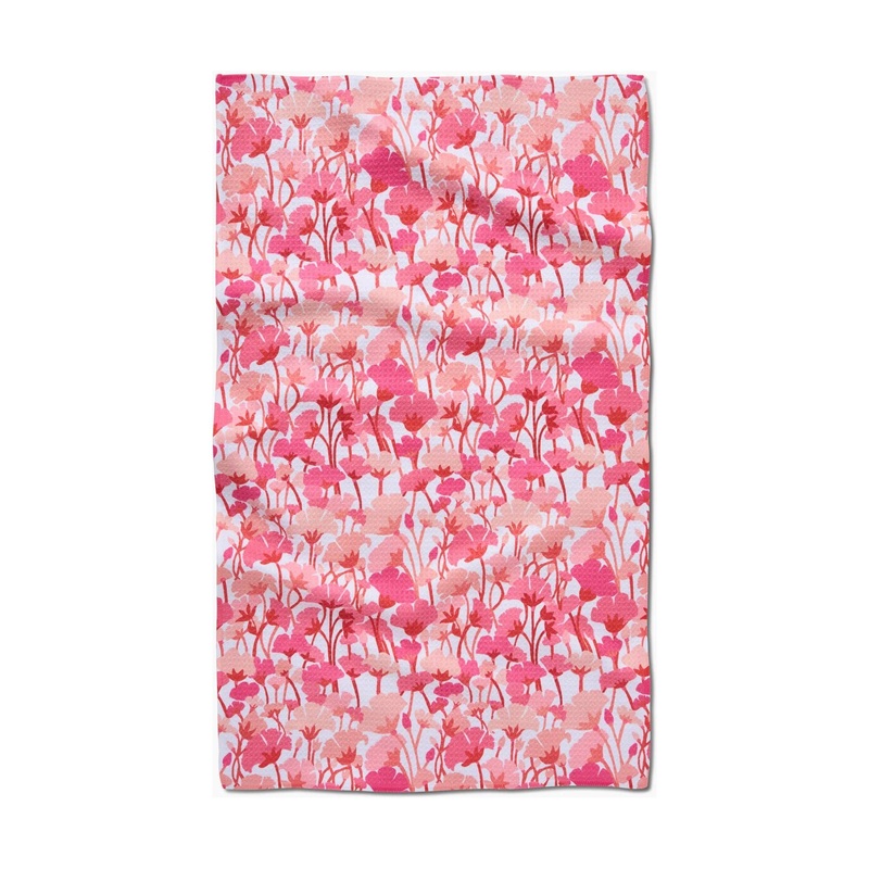 Pink Florals Tea Towel