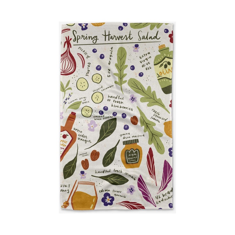 Spring Harvest Salad Tea Towel