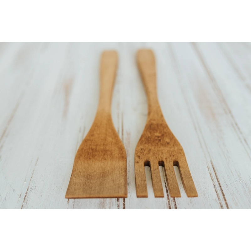 Beech - Light Walnut Finish - 14" Servers - Bee's Oil Finish