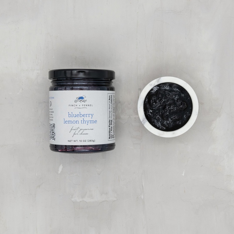 Blueberry Lemon Thyme Fruit Preserves for Cheese, 10 oz.