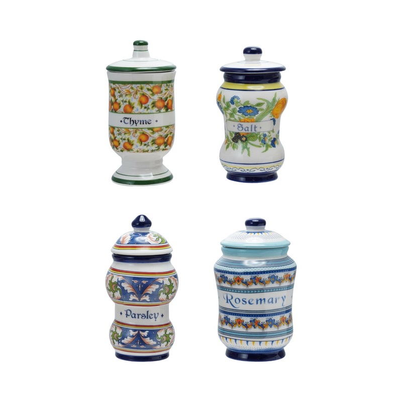 Decorative Spice Jars, 4 Styles