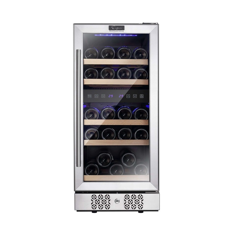 Empava 15 in. 29-Bottle Dual Zone Wine Cooler (WC02D)
