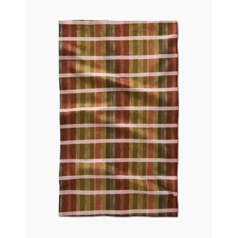 Fall Harvest Stripes Geometry Tea Towel