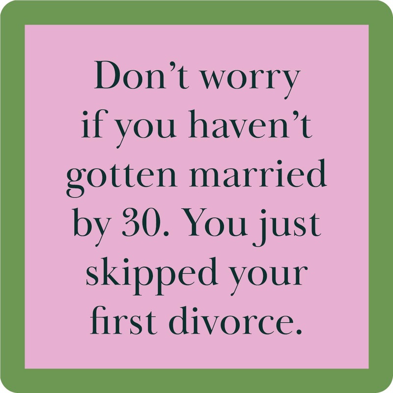First Divorce Coaster | Funny Party Gift | Home Bar Decor