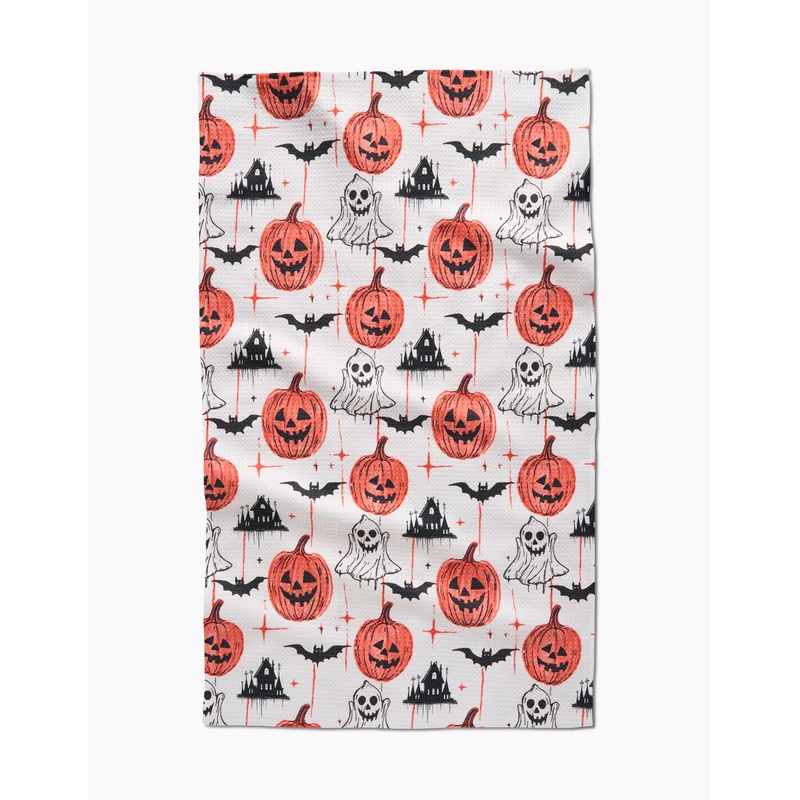 Halloween Is Here Geometry Tea Towel