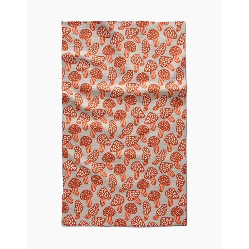 Many Mushrooms Geometry Tea Towel