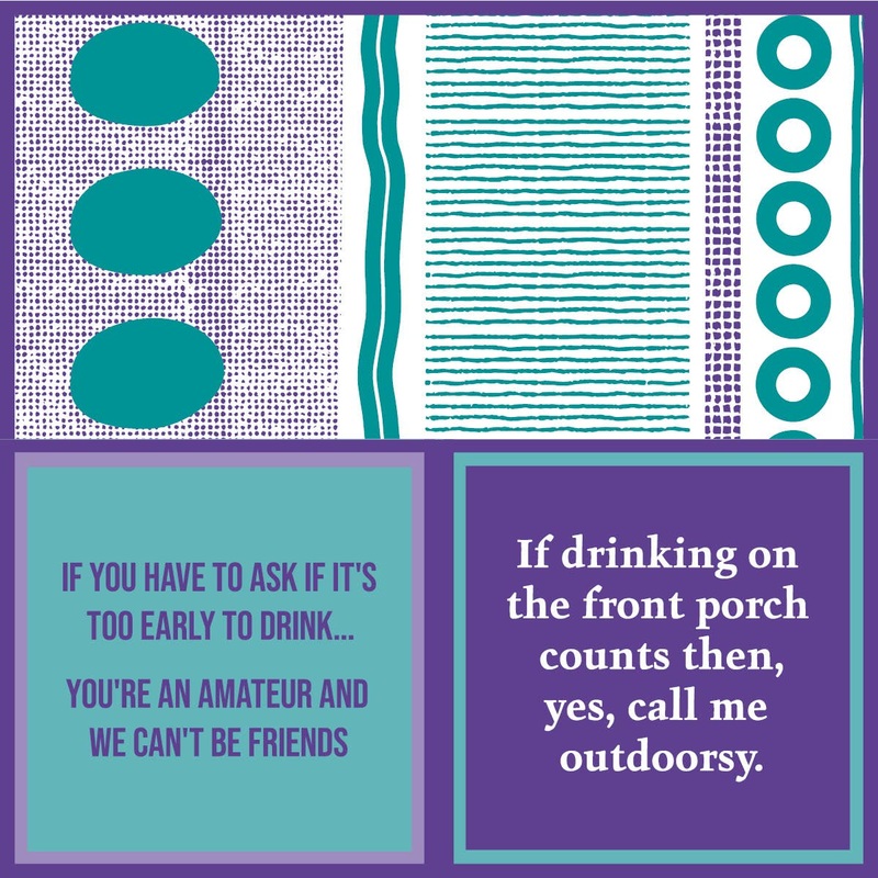 Outdoorsy | Funny Party Gift | Cocktail Napkin
