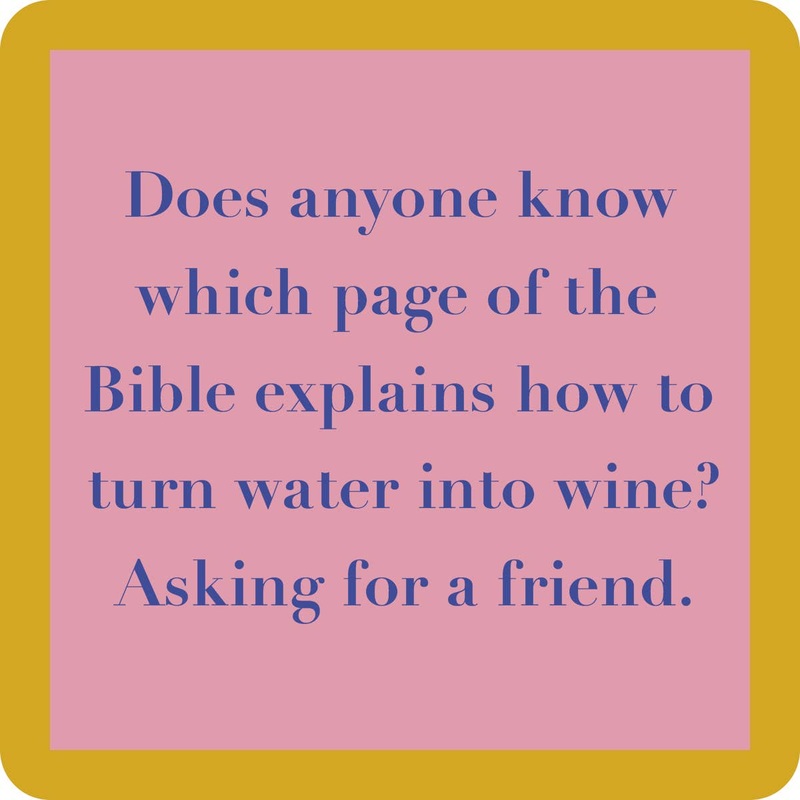 Page of the Bible Coaster | Funny Party Gift | Home Bar Decor