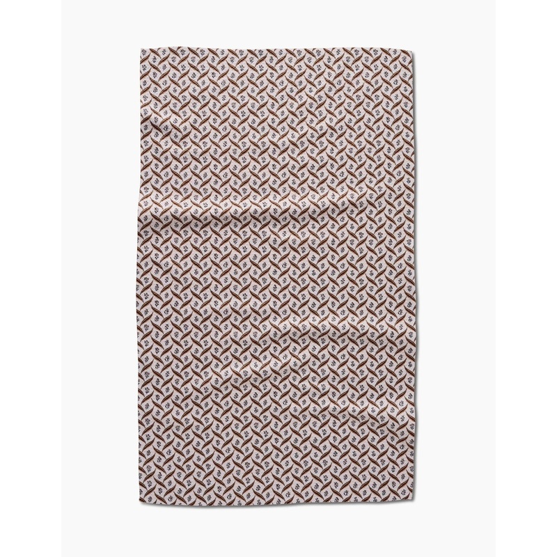 Plated Fall Berry Natural Geometry Tea Towel