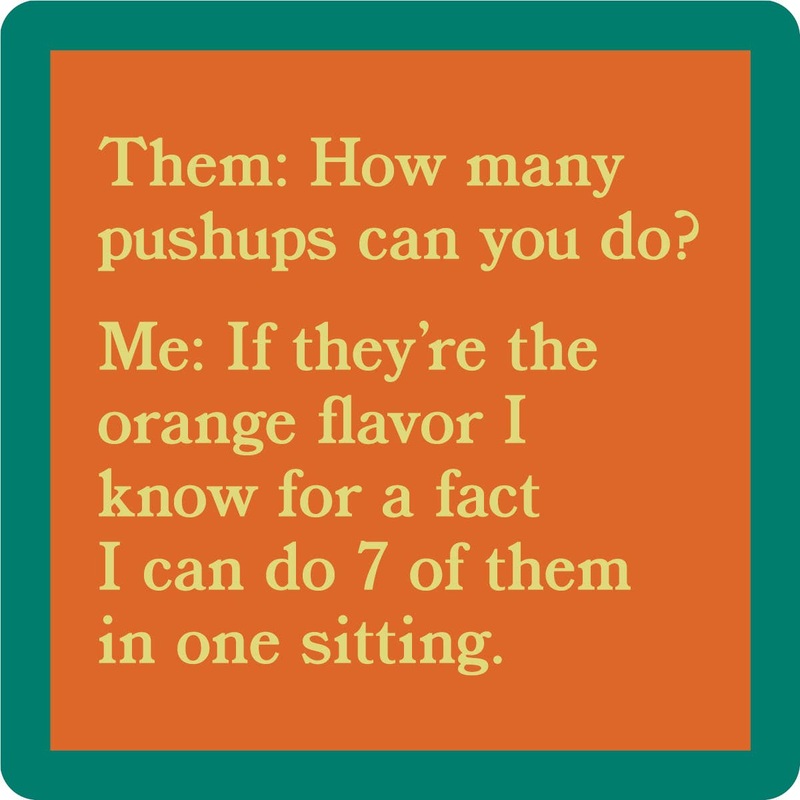 Push Ups Coaster | Funny Party Gift | Home Bar Decor