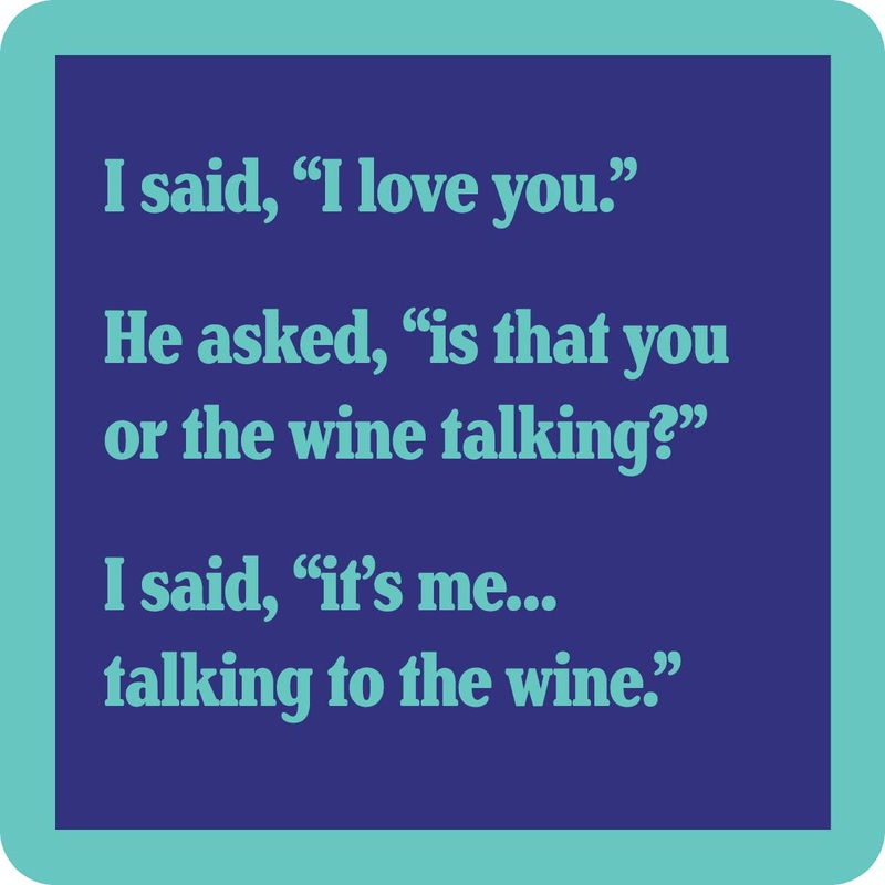 Talking To Wine Coaster| Funny Party Gift | Home Bar Decor