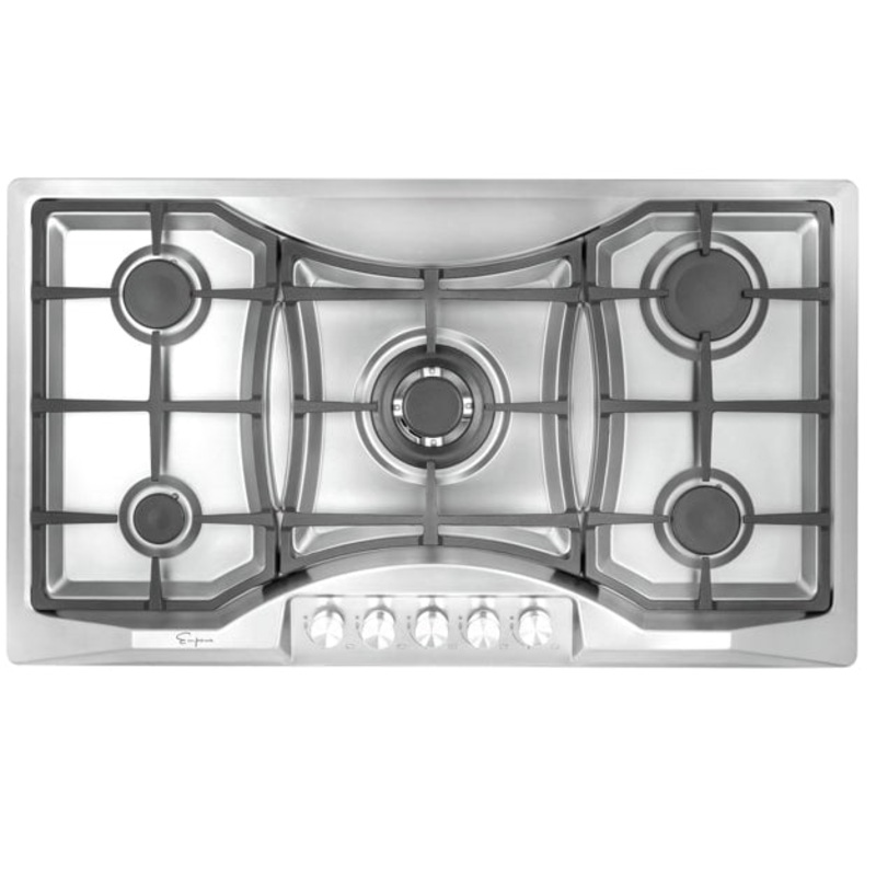 Empava 36 in. 5 Burner Built-in Gas Cooktop in Stainless Steel (36GC24)