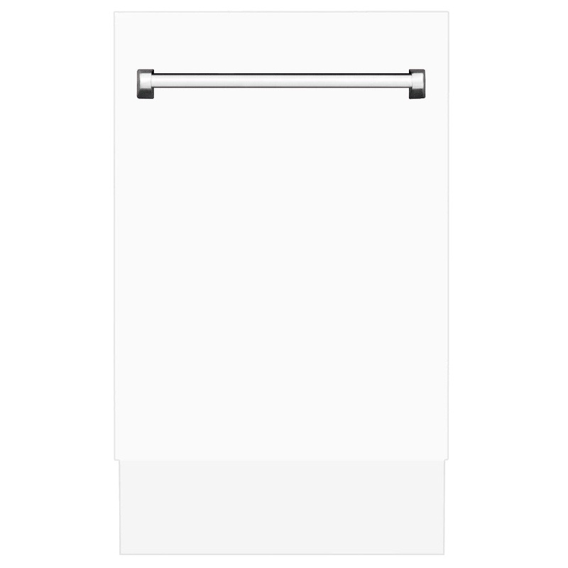 ZLINE 18 in. Tallac Series 3rd Rack Top Control Built-In Dishwasher in White Matte with Stainless Steel Tub, 51dBa (DWV-WM-18)
