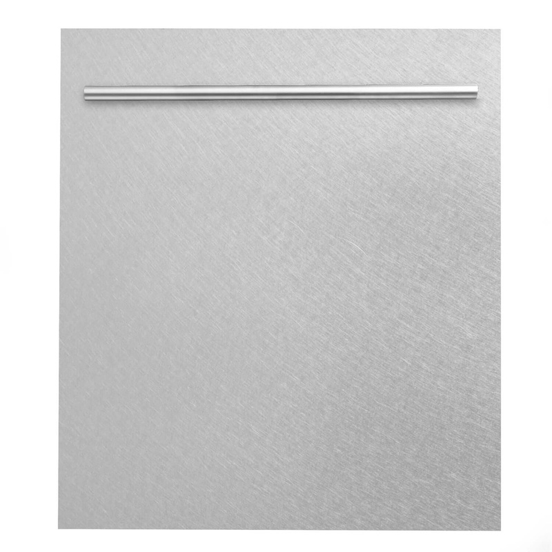 ZLINE 24 in. Top Control Built-In Dishwasher with Satin Stainless Steel Panel and Stainless Steel Tub with Modern Style Handle, 52dBa (DW-SN-24)
