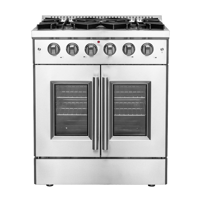 Forno Galiano 30 in. 4.32 cu. ft. French Door Freestanding All Gas Range in Stainless Steel (FFSGS6444-30)
