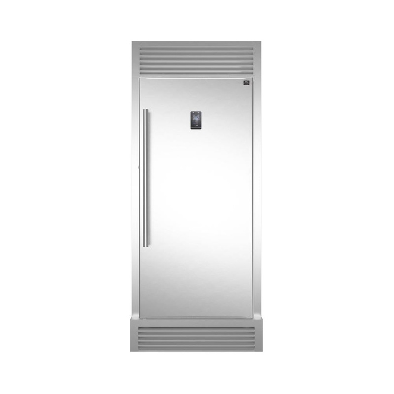 Forno Rizzuto - 32 in. 13.8 cu.ft. Interchangeable Refrigerator to Freezer with Right Side Door and Decorative Grill in Stainless Steel (FFFFD1933-32RS)