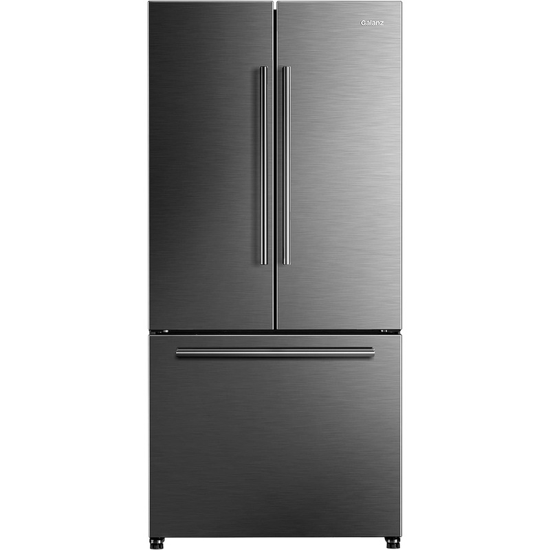 Galanz 33 in. 18-Cu. Ft Counter Depth 3-Door French Door Refrigerator In Stainless (GLR18FS5S16)